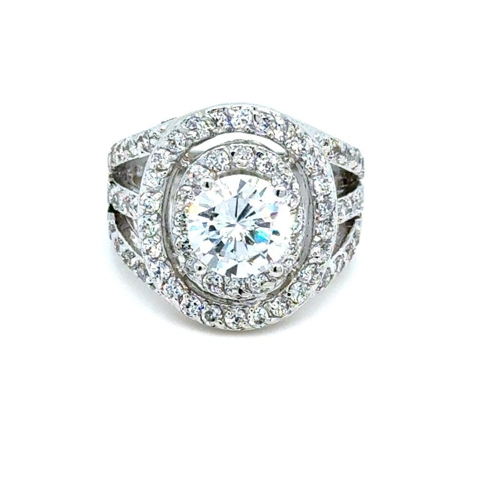 Sparkling Cz 18K G.E Ladies Ring